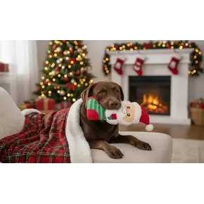 ZippyPaws EcoZippy Holiday Stocking Santa