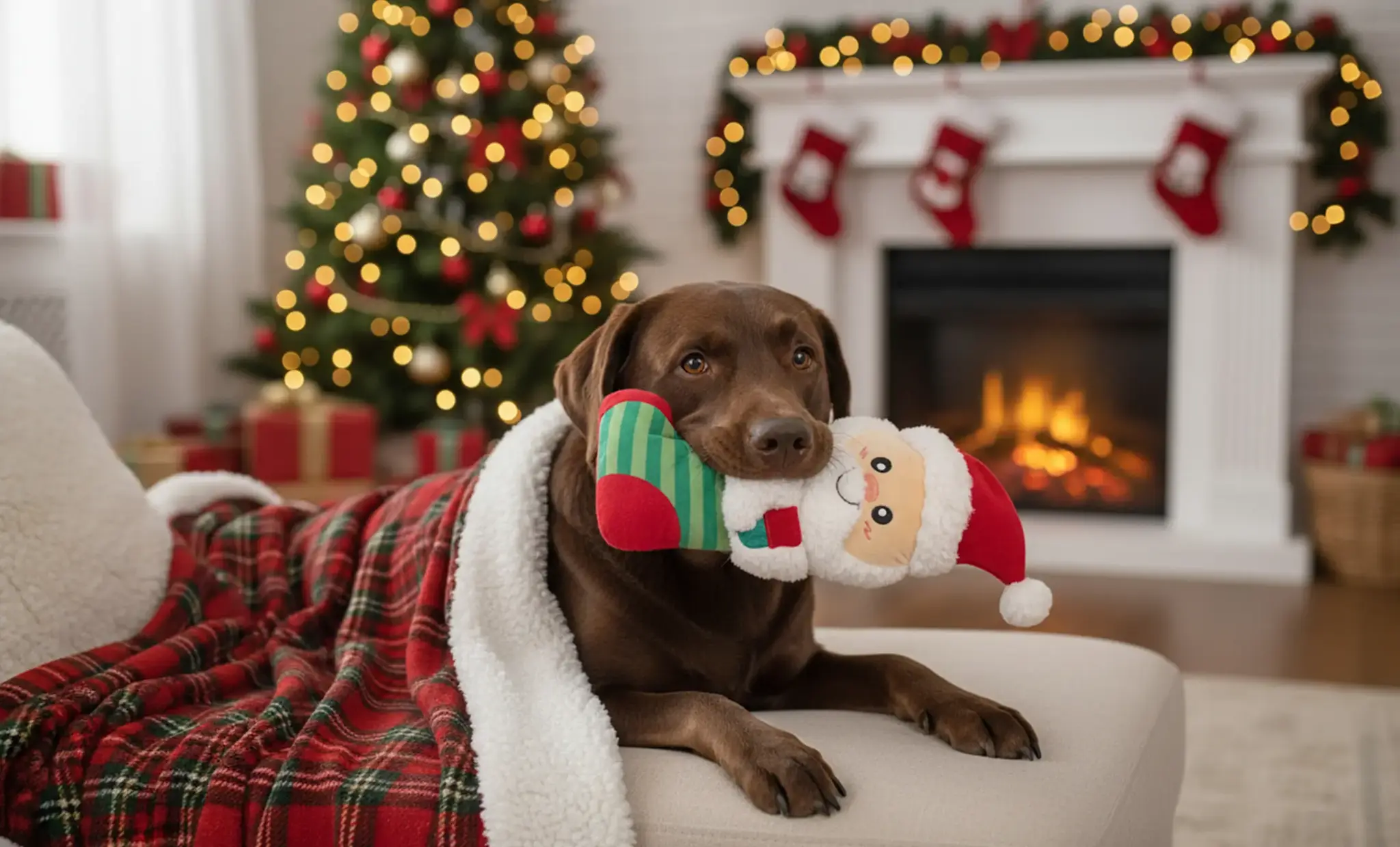 ZippyPaws EcoZippy Holiday Stocking Santa