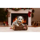 ZippyPaws Holiday Zippy Burrow Yule Log