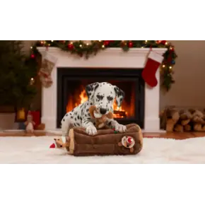ZippyPaws Holiday Zippy Burrow Yule Log