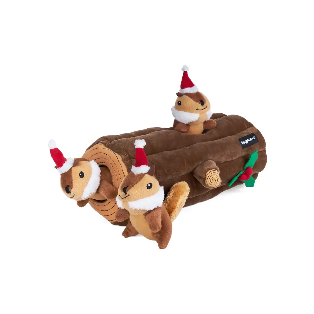 ZippyPaws Holiday Zippy Burrow Yule Log