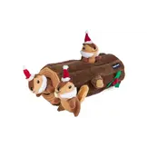 ZippyPaws Holiday Zippy Burrow Yule Log