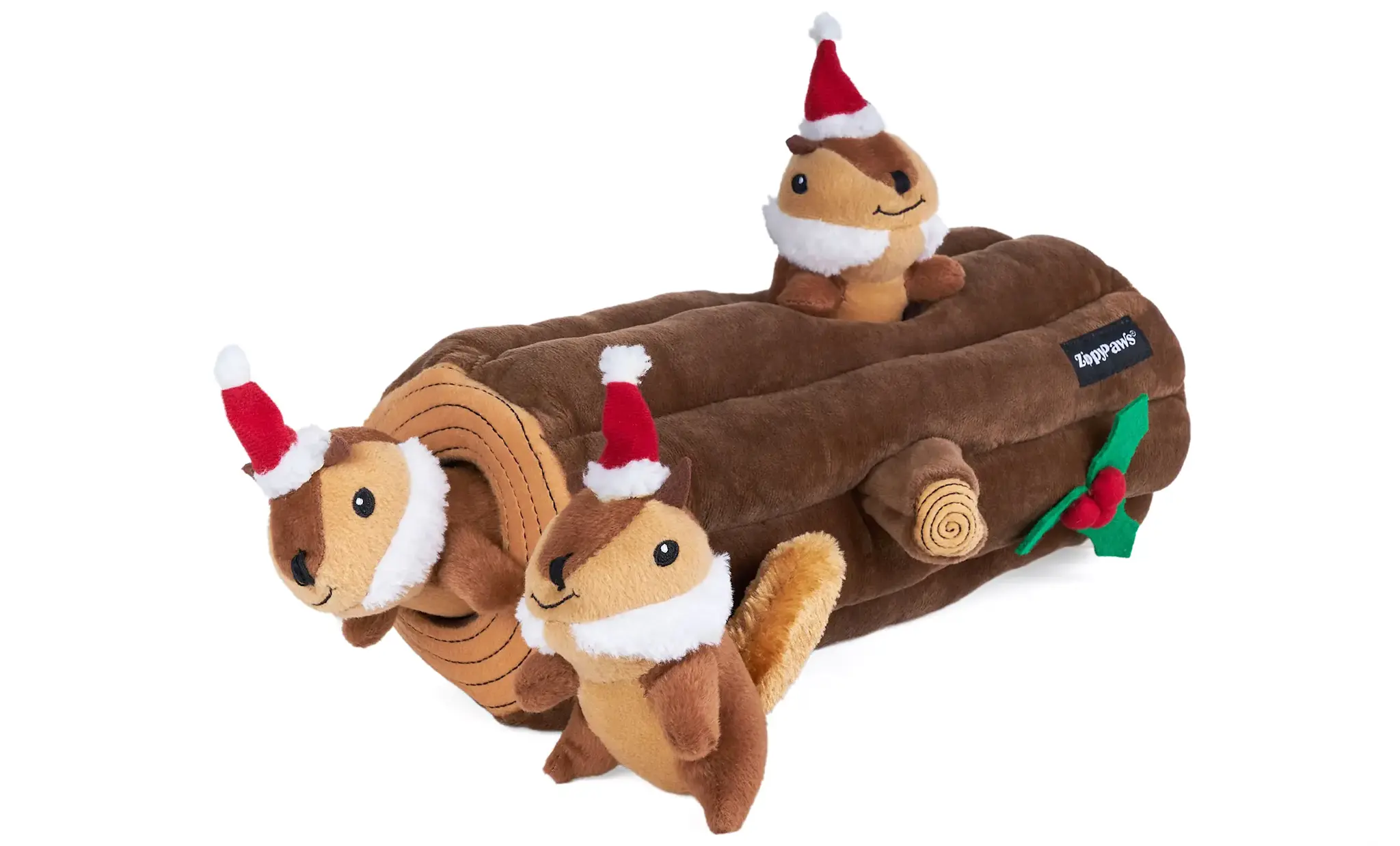 ZippyPaws Holiday Zippy Burrow Yule Log