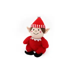 ZippyPaws Holiday Cheeky Chumz Red Elf