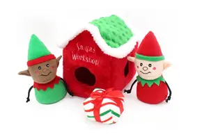 ZippyPaws Holiday Burrow Santa’s Workshop