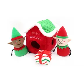 ZippyPaws Holiday Burrow Santa’s Workshop