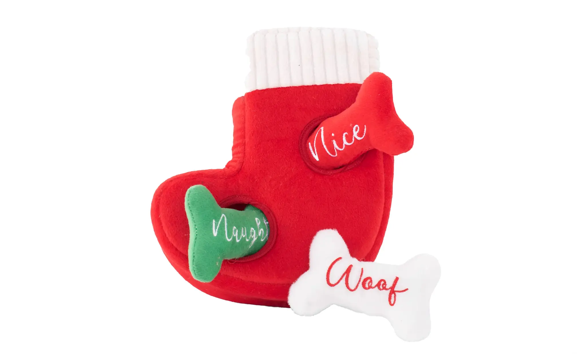 ZippyPaws Holiday Burrow Naughty or Nice Stocking