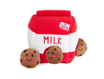 ZippyPaws Holiday Burrow Santa’s Milk and Cookies