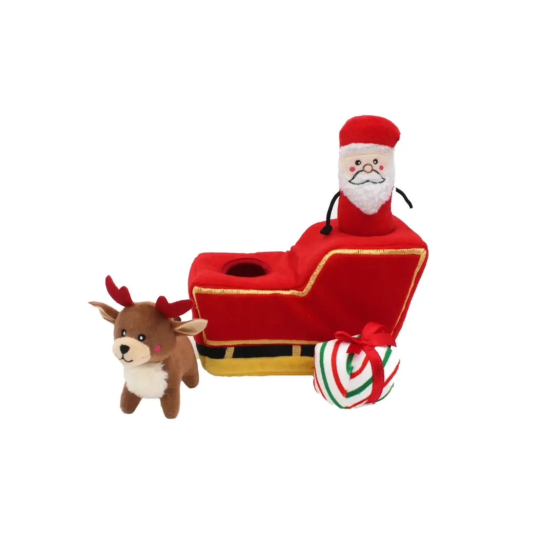 ZippyPaws Holiday Burrow Santa’s Sleigh