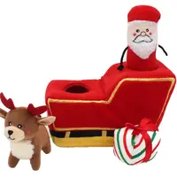 ZippyPaws Holiday Burrow Santa’s Sleigh