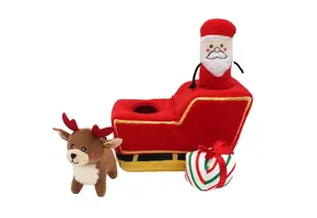 ZippyPaws Holiday Burrow Santa’s Sleigh