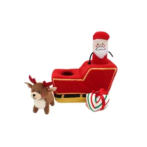 ZippyPaws Holiday Burrow Santa’s Sleigh