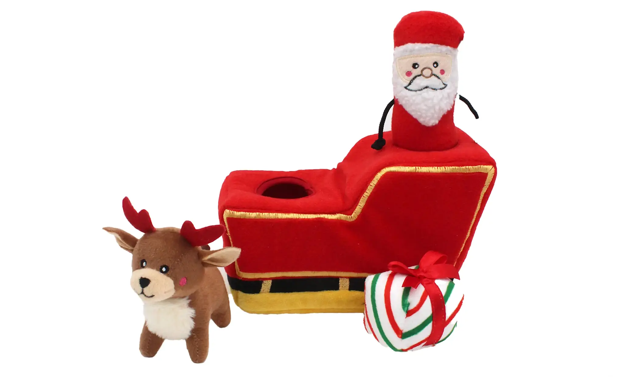 ZippyPaws Holiday Burrow Santa’s Sleigh