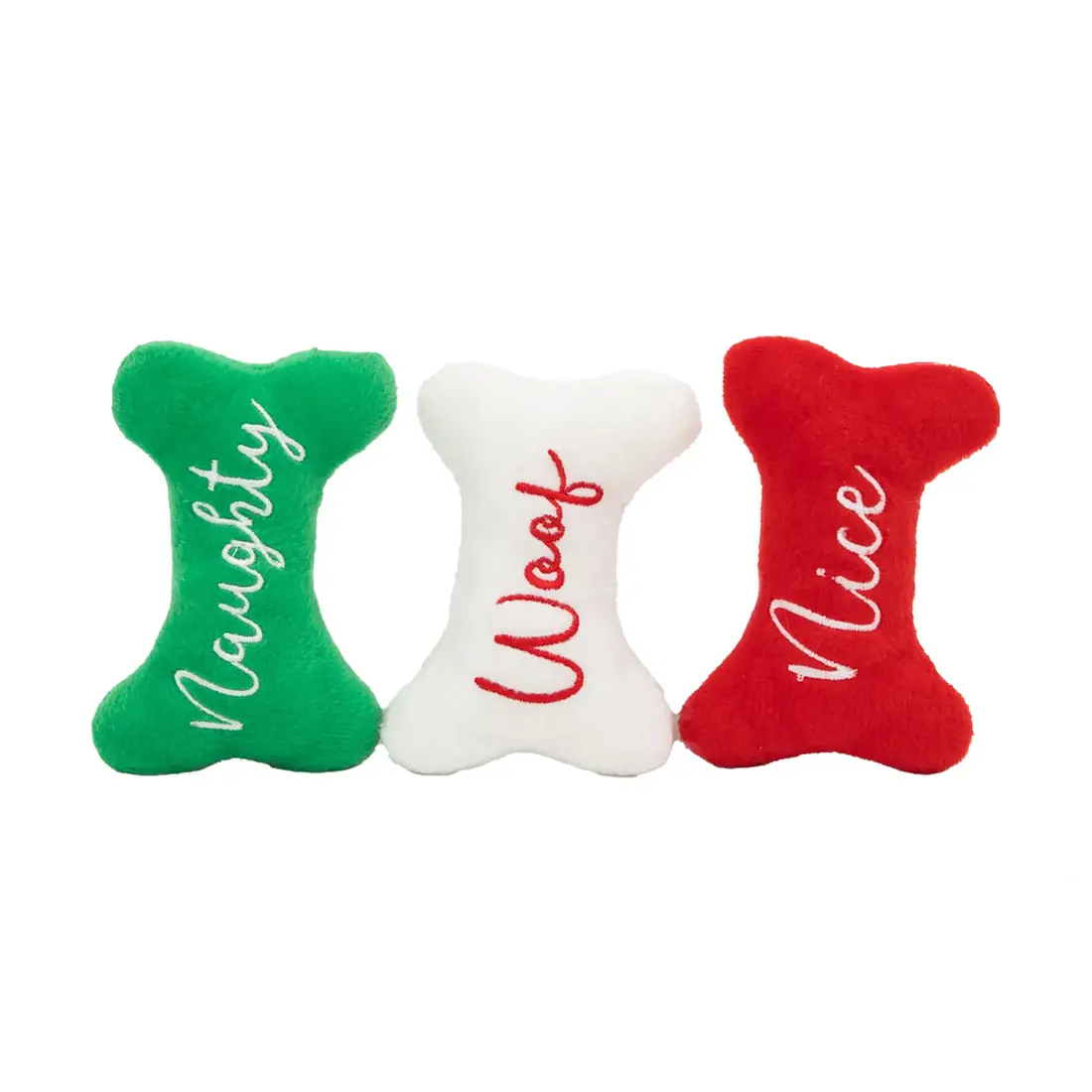 ZippyPaws Holiday Miniz 3-pack Naughty and Nice Bones