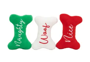 ZippyPaws Holiday Miniz 3-pack Naughty and Nice Bones