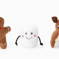 ZippyPaws Holiday Miniz 3-Pack Santa’s Friends