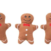 ZippyPaws Holiday Miniz 3-Pack Gingerbread Man