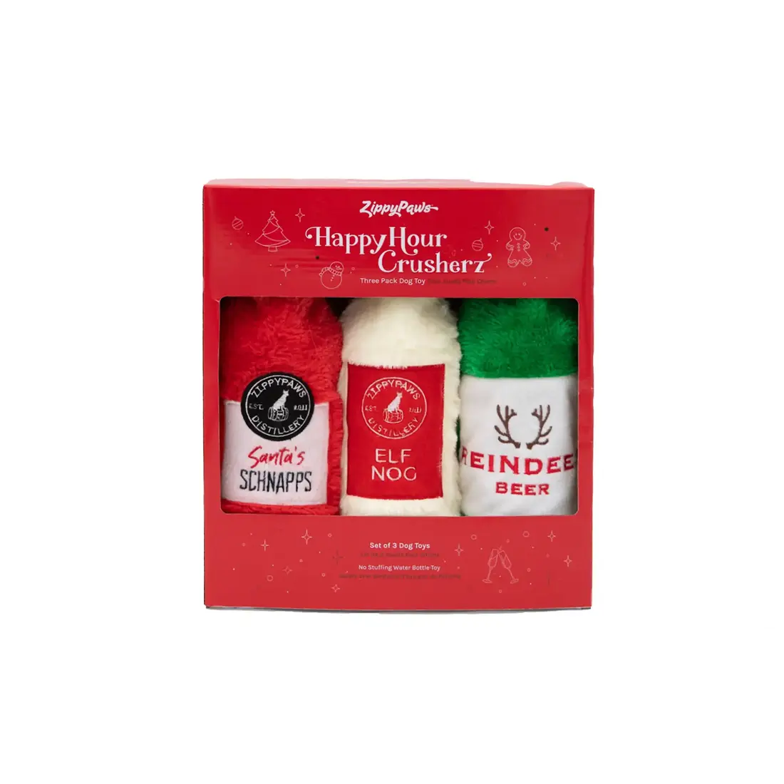 ZippyPaws Happy Hour Crusherz Holiday 3-pack