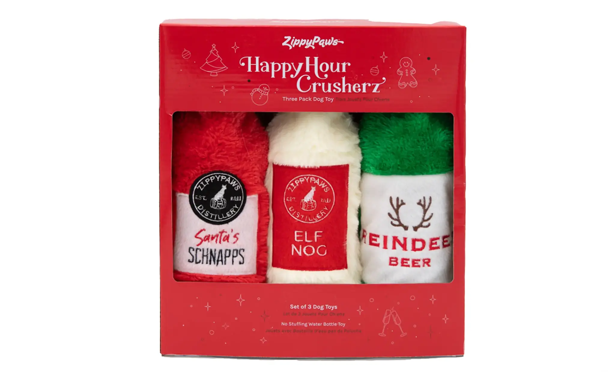 ZippyPaws Happy Hour Crusherz Holiday 3-pack