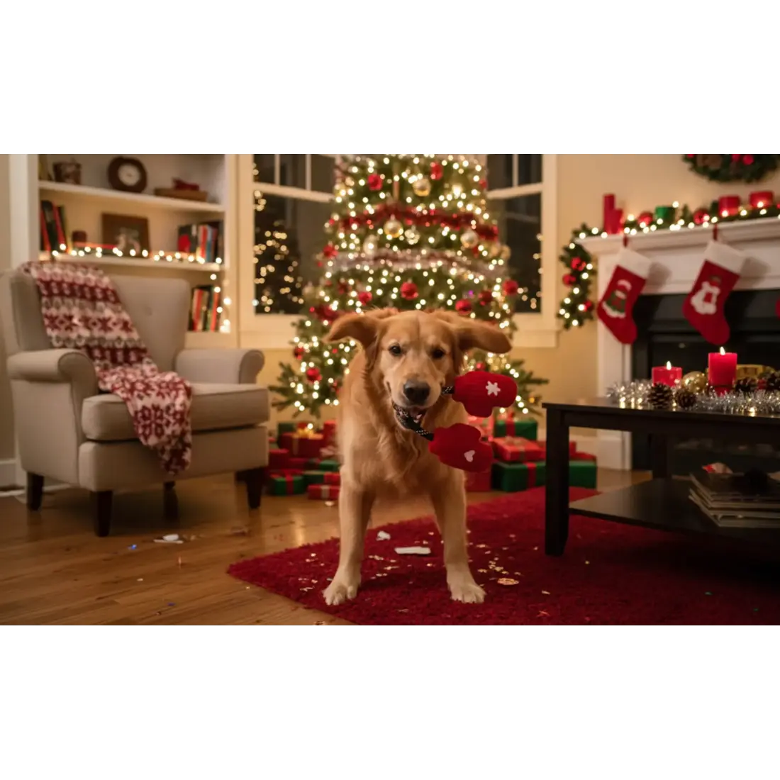 ZippyPaws Holiday RopeTugz Mittens