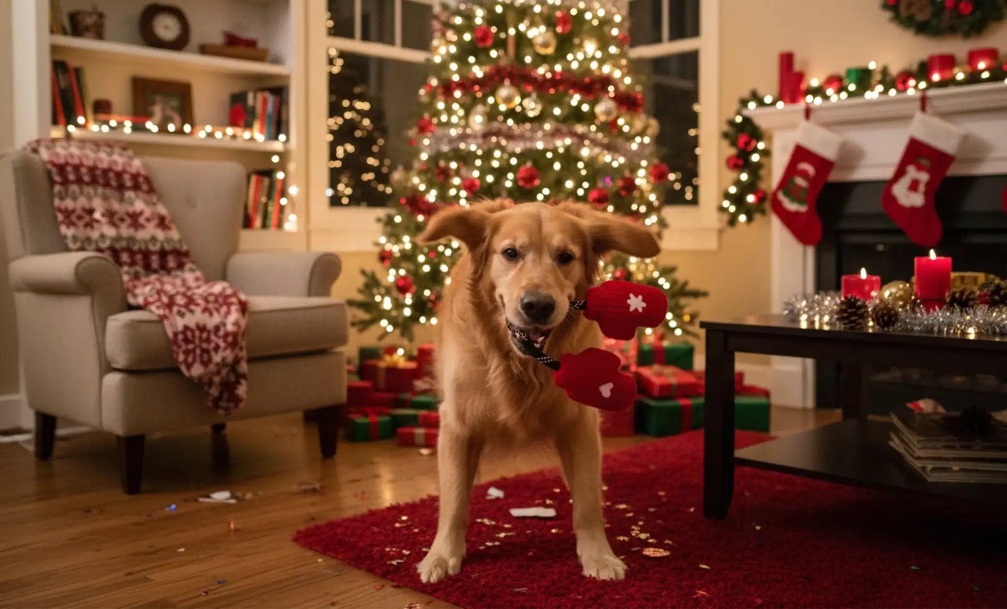 ZippyPaws Holiday RopeTugz Mittens