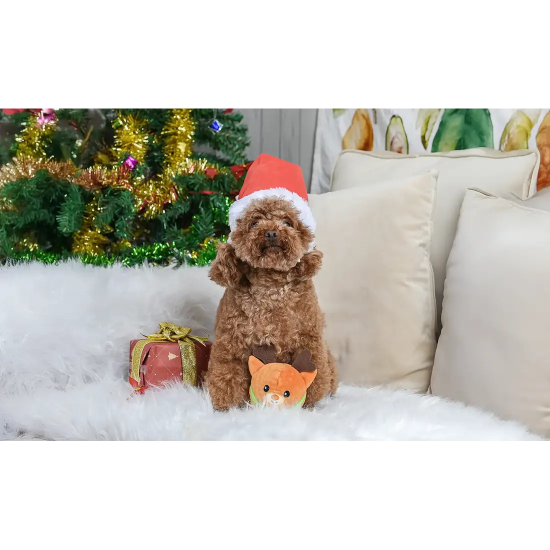 HugSmart Happy Woofmas – Reindeer Ball