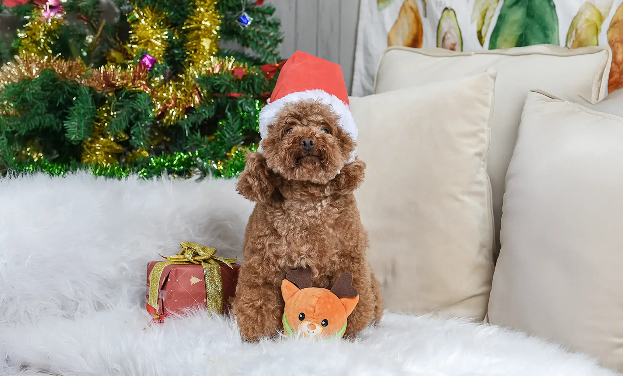 HugSmart Happy Woofmas – Reindeer Ball