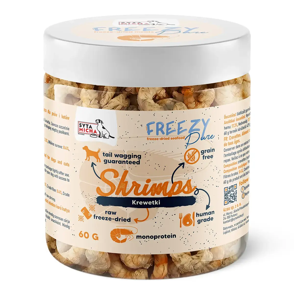 Syta Micha FREEZY Pure – 100% Shrimps – Gevriesdroogd