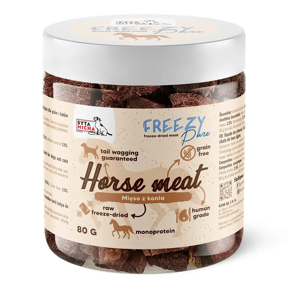 Syta Micha FREEZY Pure – 100% Horse Meat – Gevriesdroogd