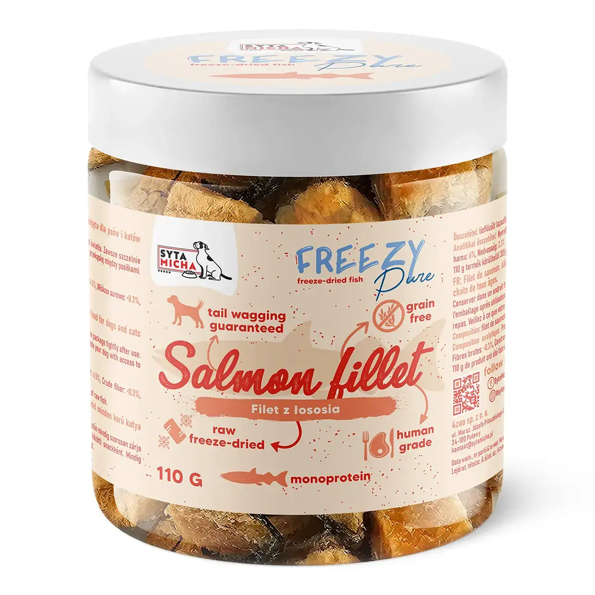 Syta Micha FREEZY Pure – 100% Salmon Filet – Gevriesdroogd