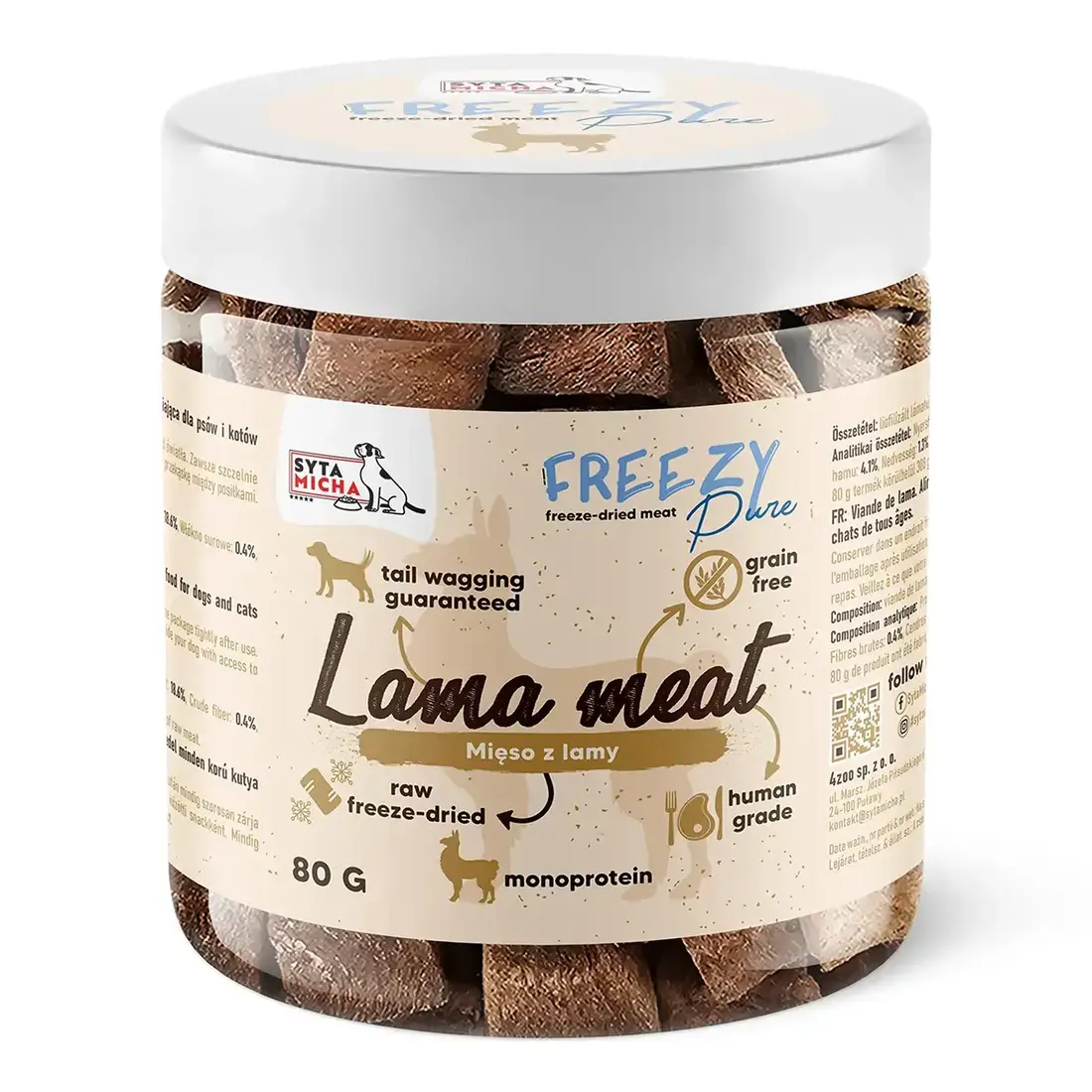 Syta Micha FREEZY Pure – 100% Lama – Gevriesdroogd