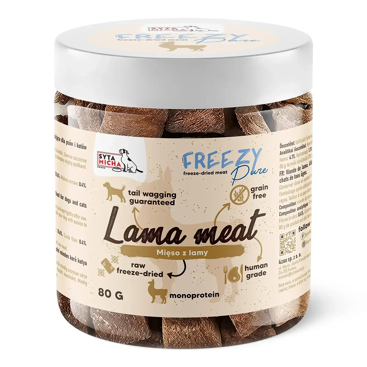 Syta Micha FREEZY Pure – 100% Lama – Gevriesdroogd