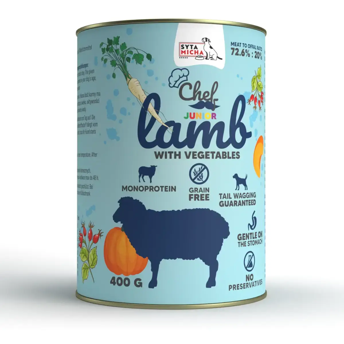 Syta Micha Wet Dog Food Lamb with Vegetables Junior