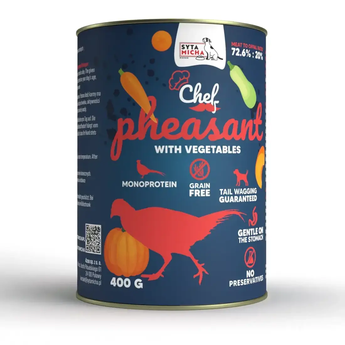 Syta Micha Wet Dog Food Pheasant with Vegetables