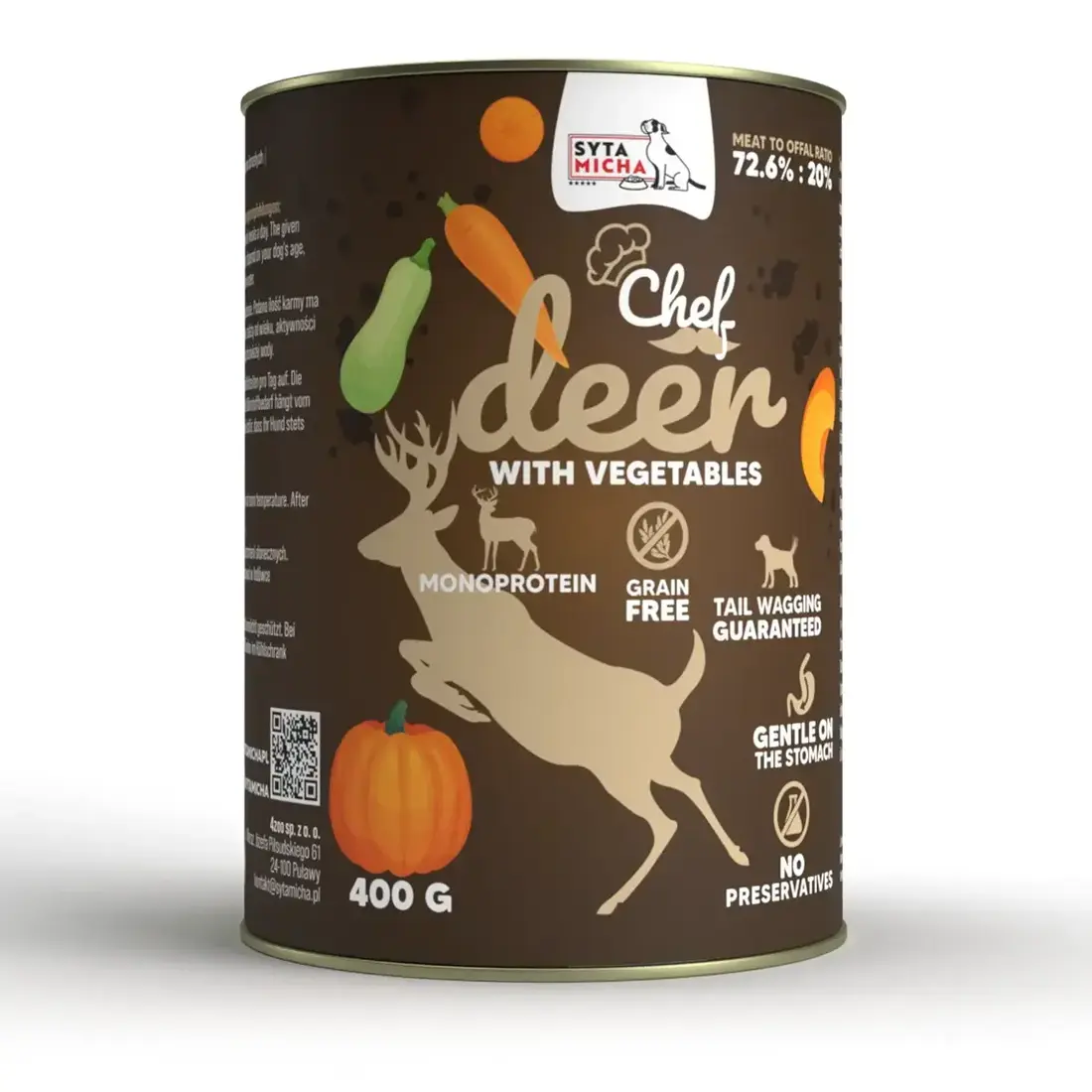 Syta Micha Wet Dog Food Deer with Vegetables