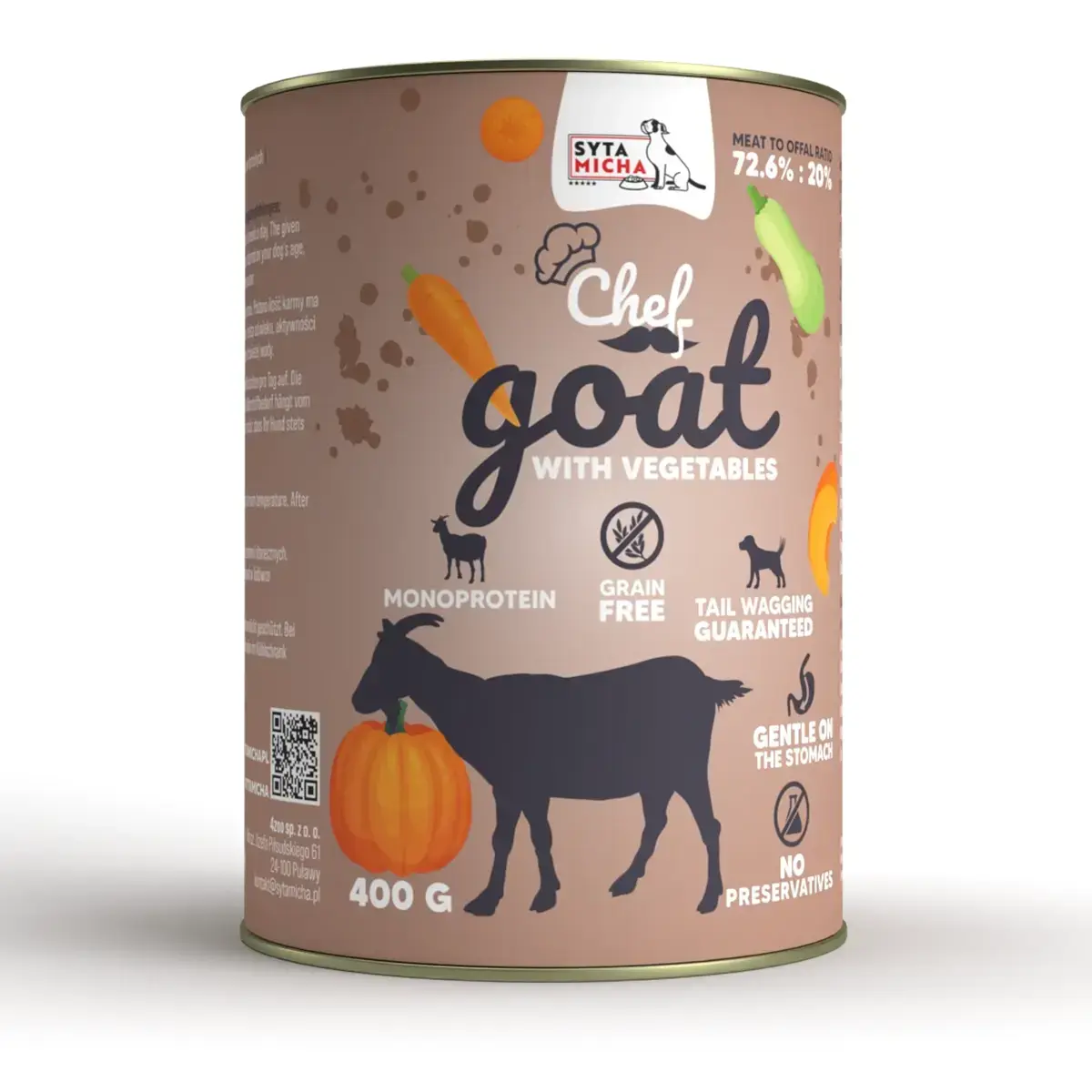 Syta Micha Wet Dog Food Goat with Vegetables
