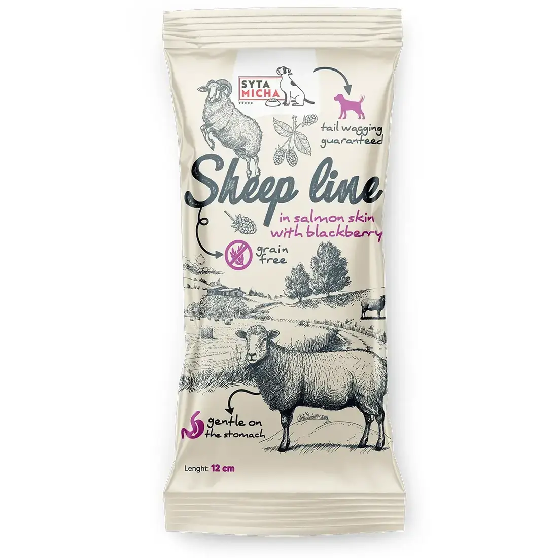 Syta Micha Sheep Line Chew Bone with Blackberry