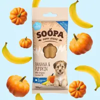 Soopa Banana & Pumpkin Dental Sticks for Puppies