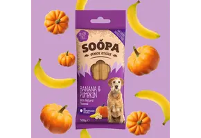 Soopa Banana, Pumpkin & Flaxseed Dental Sticks for Senior Dogs