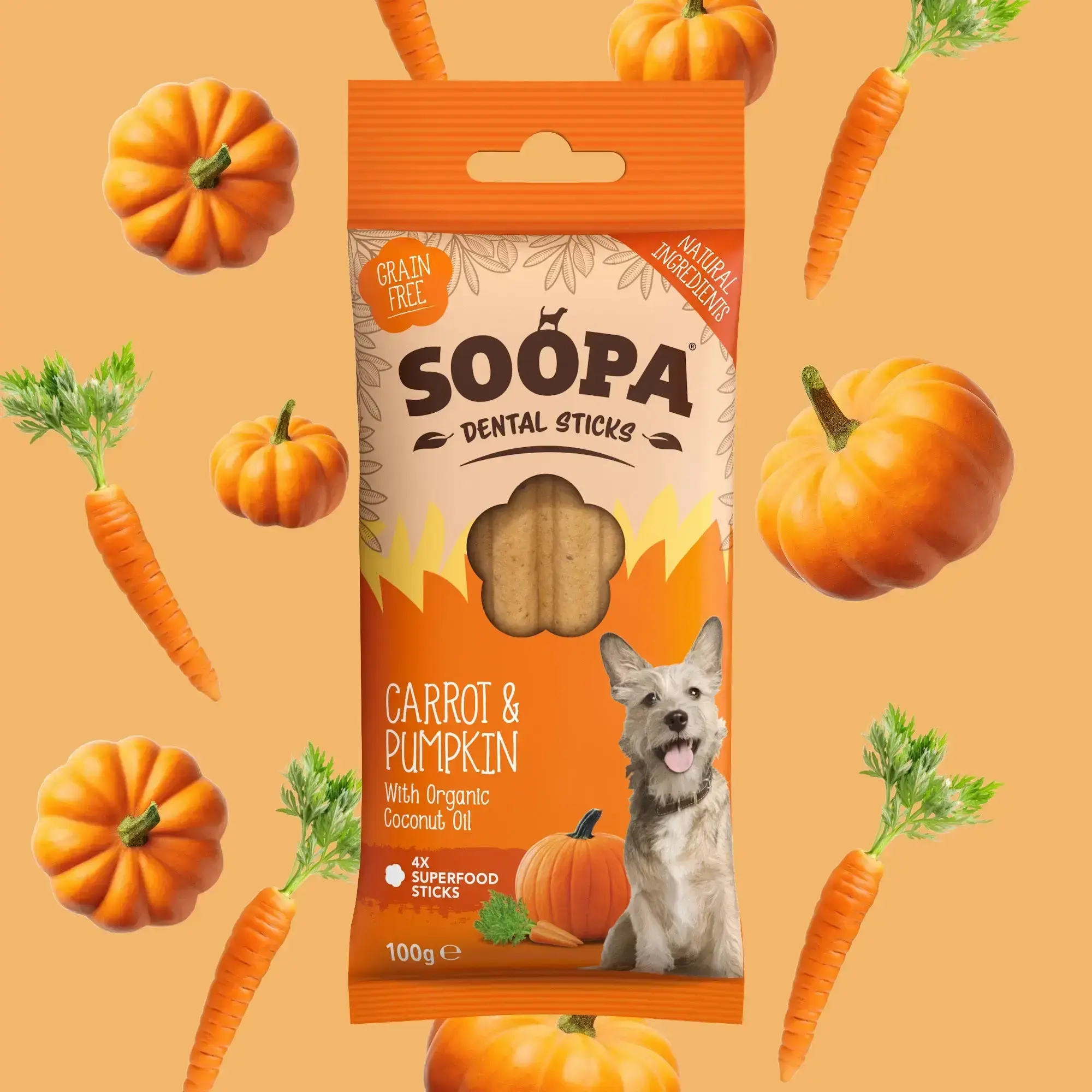 Soopa Carrot & Pumpkin Dental Sticks