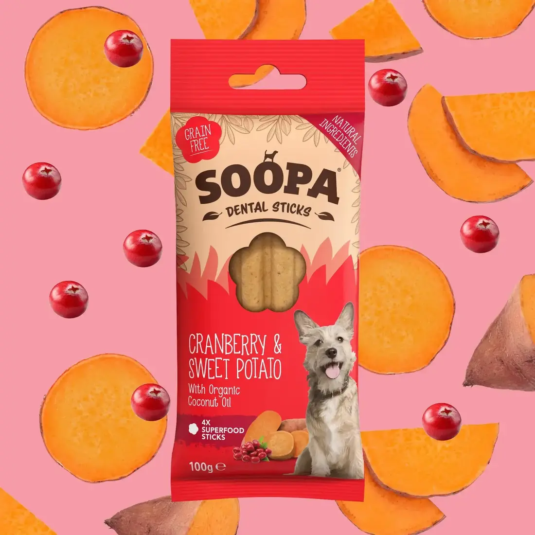 Soopa Cranberry & Sweet Potato Dental Sticks