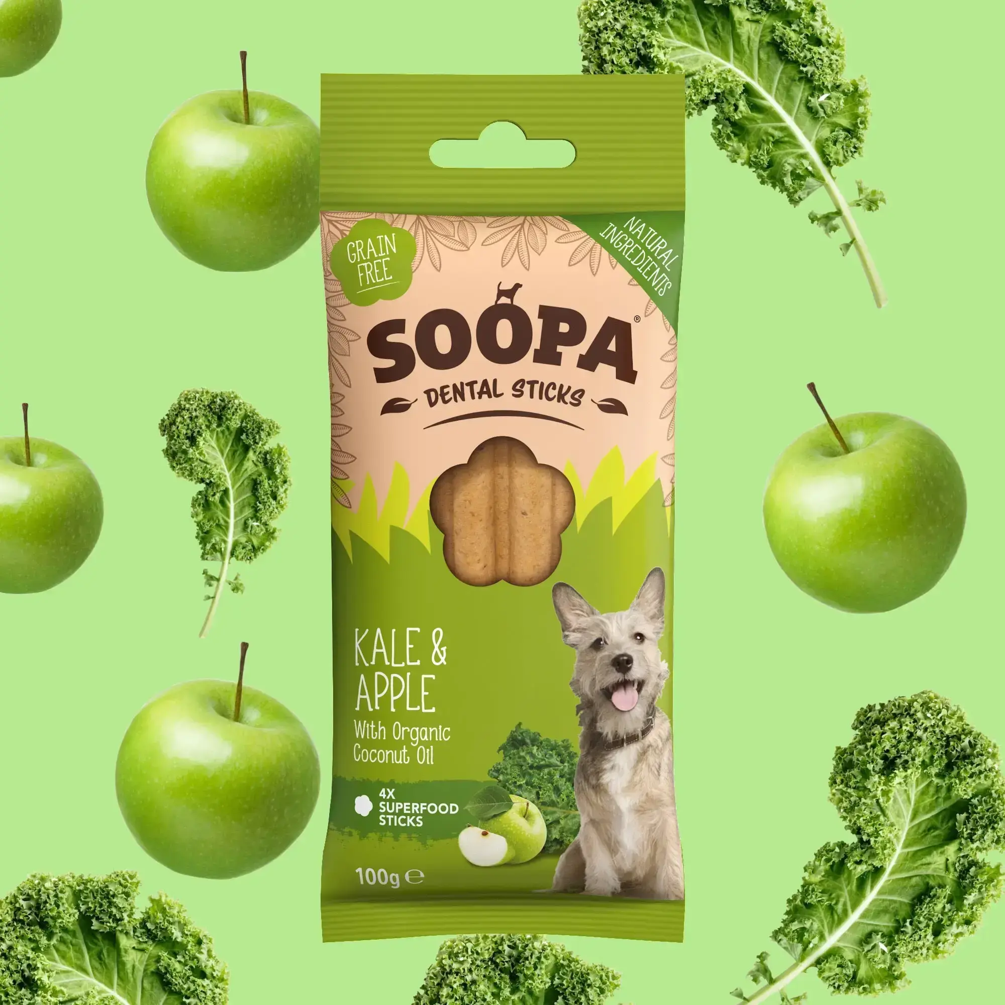 Soopa Kale & Apple Dental Sticks