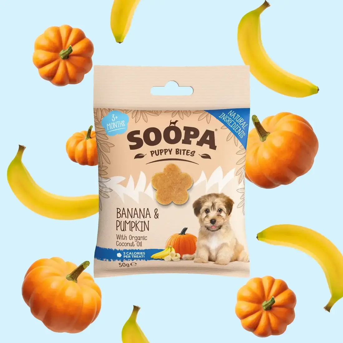 Soopa Banana & Pumpkin Healthy Bites for Puppies