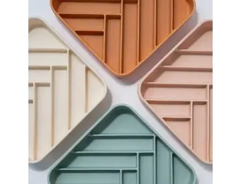 Dogged Chevron Slowfeeder Bowl