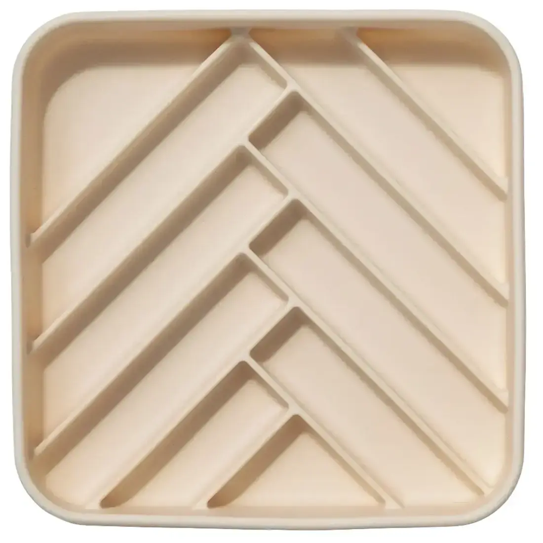 Dogged Chevron Slowfeeder Bowl