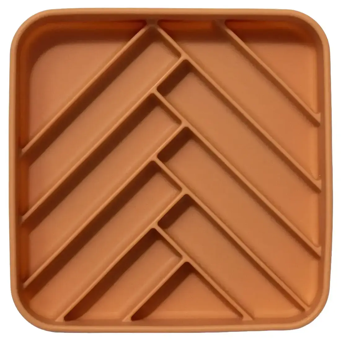 Dogged Chevron Slowfeeder Bowl