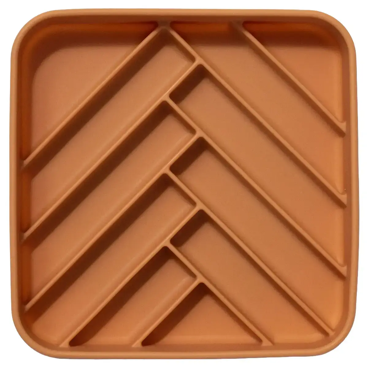 Dogged Chevron Slowfeeder Bowl