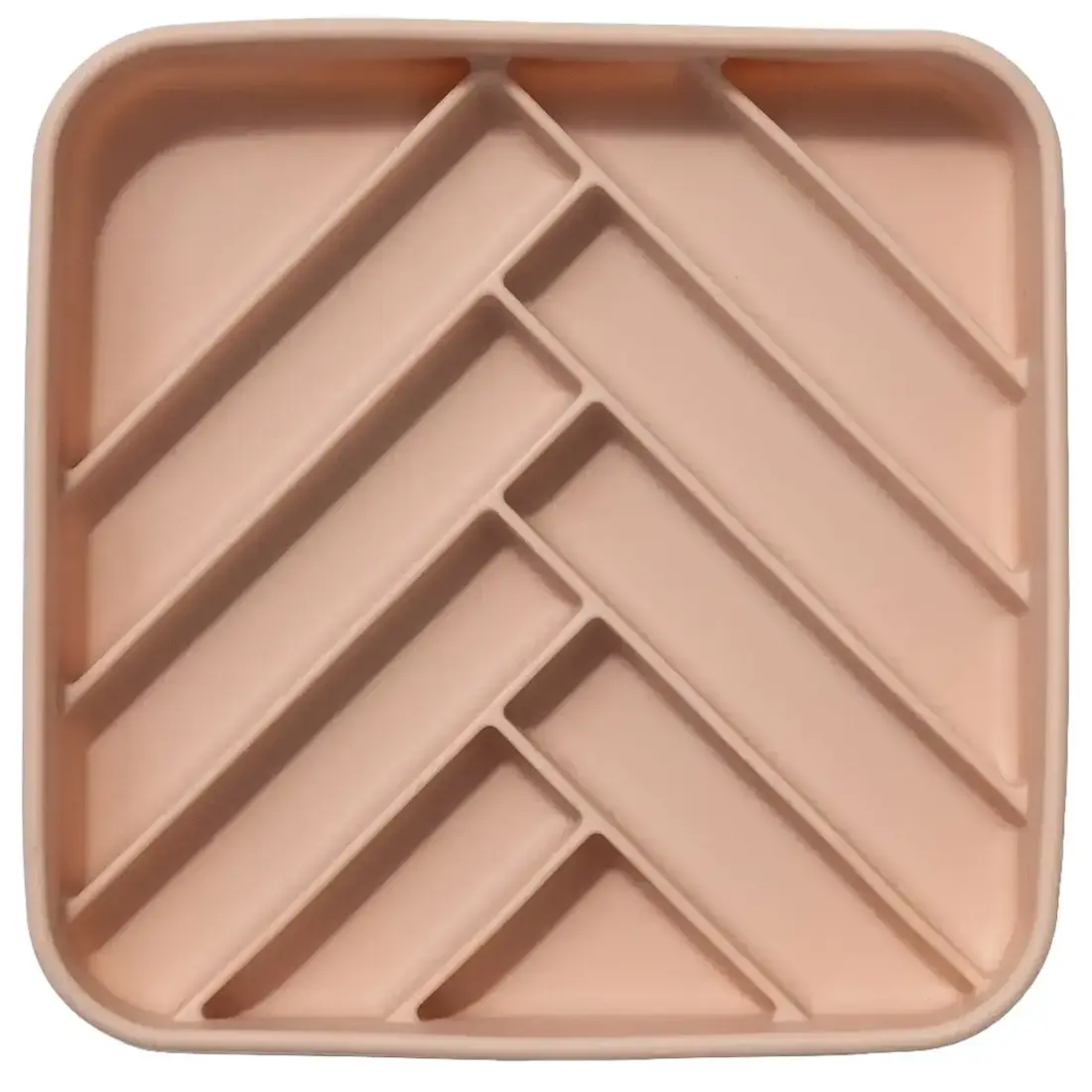 Dogged Chevron Slowfeeder Bowl