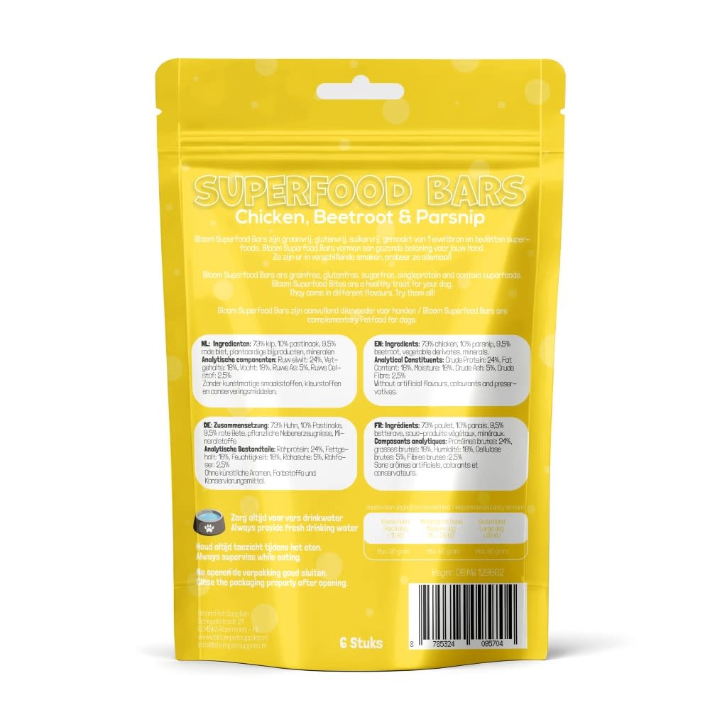 Bloom Superfood Bars Chicken, Parsnip, Beetroot