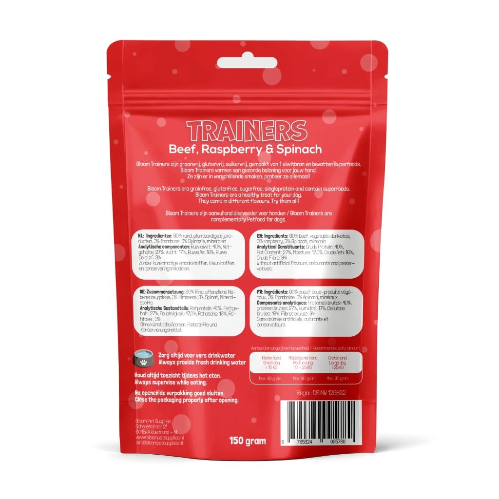 Bloom Trainers Beef, Raspberry, Spinach